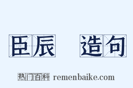臣辰盉造句是什么意思的图片